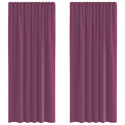 Voile Vorhänge mit Stangentaschen 2 Stk. Lila