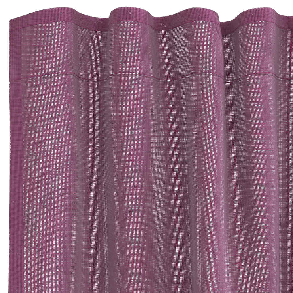 Voile Vorhänge mit Stangentaschen 2 Stk. Lila