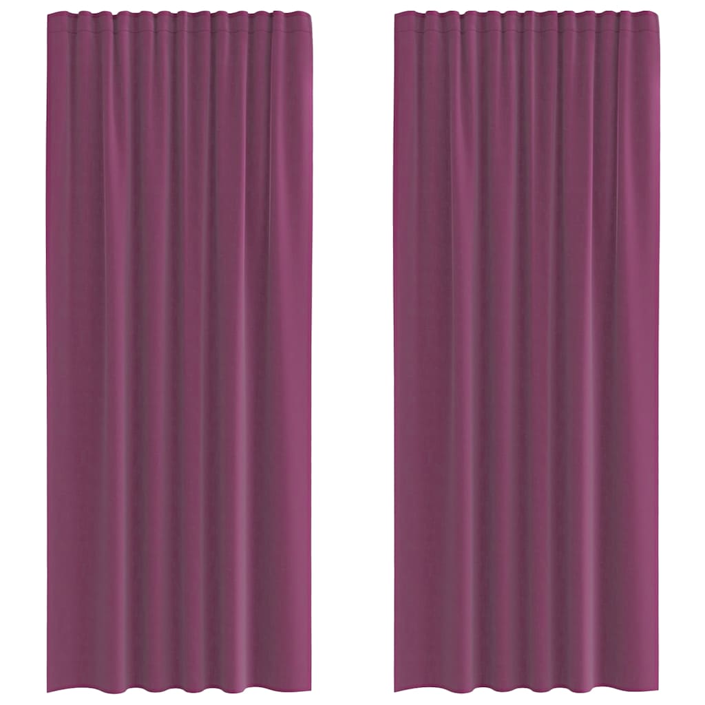 Voile Vorhänge mit Stangentaschen 2 Stk. Lila