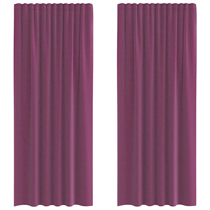 Voile Vorhänge mit Stangentaschen 2 Stk. Lila