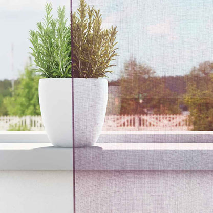 Voile Vorhänge mit Stangentaschen 2 Stk. Lila