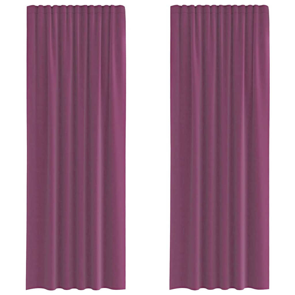 Voile Vorhänge mit Stangentaschen 2 Stk. Lila