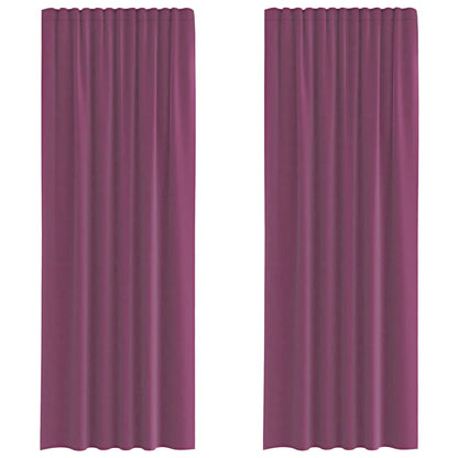 Voile Vorhänge mit Stangentaschen 2 Stk. Lila