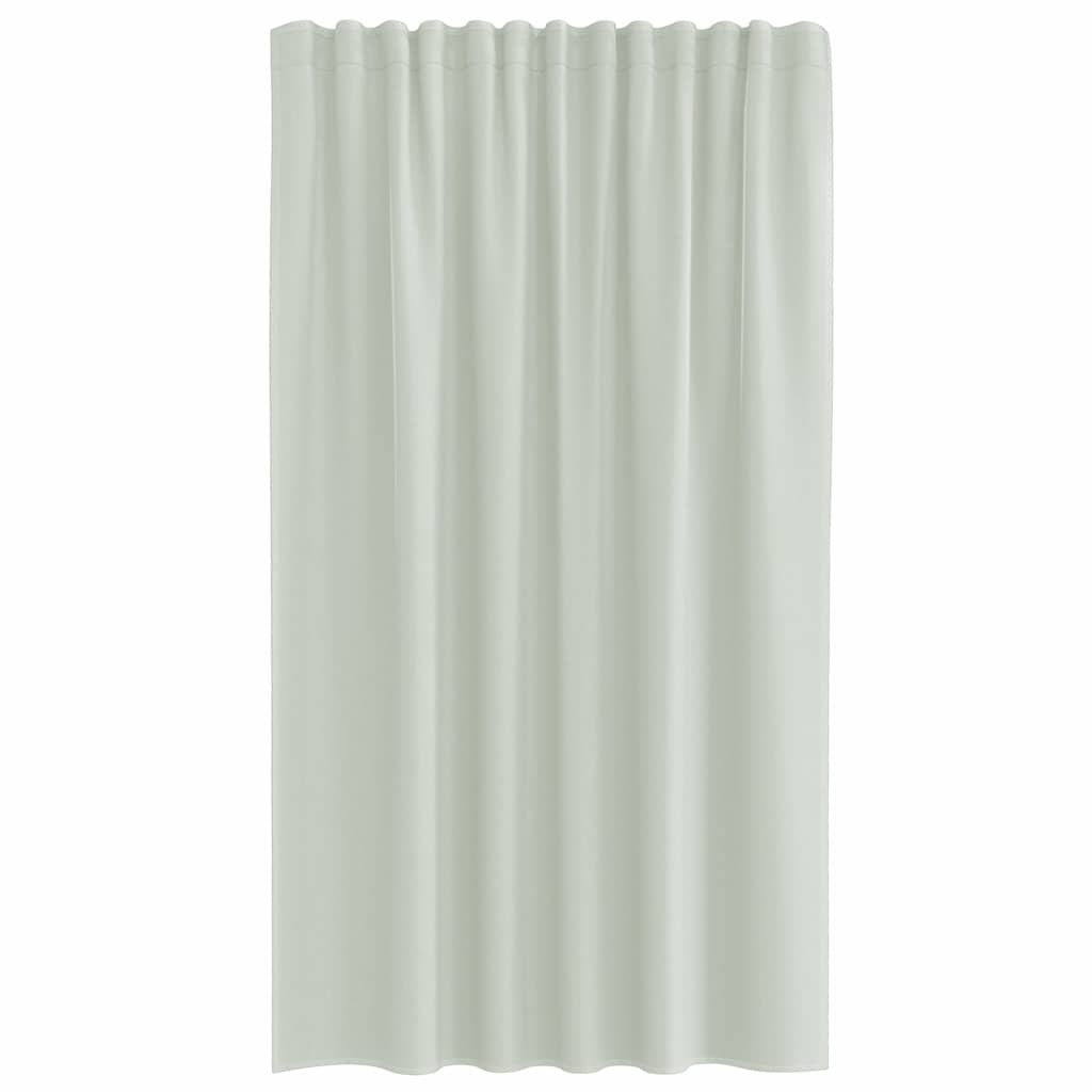Voile Vorhänge mit Stangentaschen 2 Stk. Hellgrau