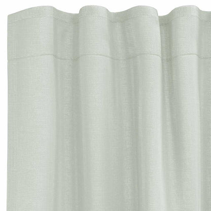 Voile Vorhänge mit Stangentaschen 2 Stk. Hellgrau