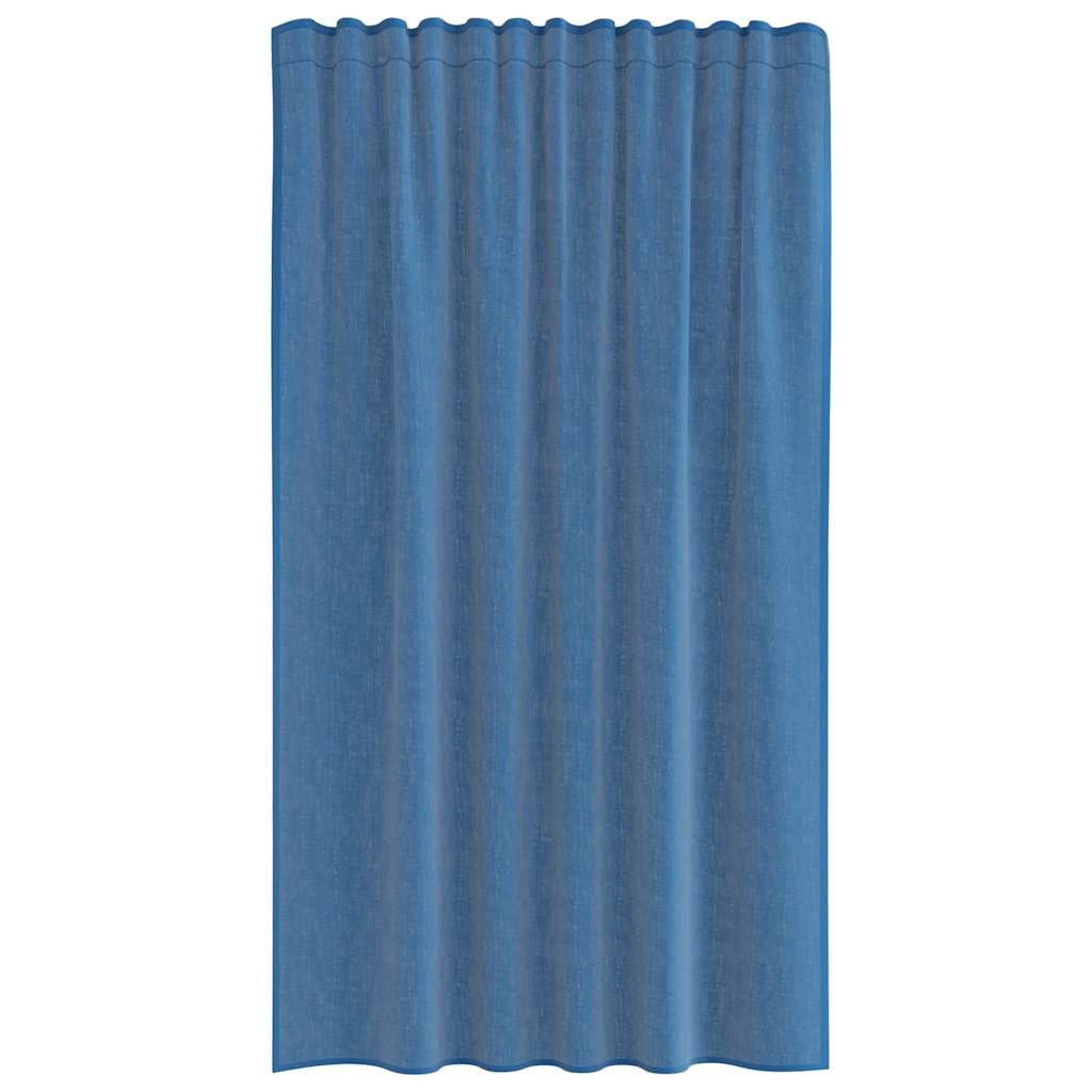 Voile Vorhänge mit Stangentaschen 2 Stk. Königsblau