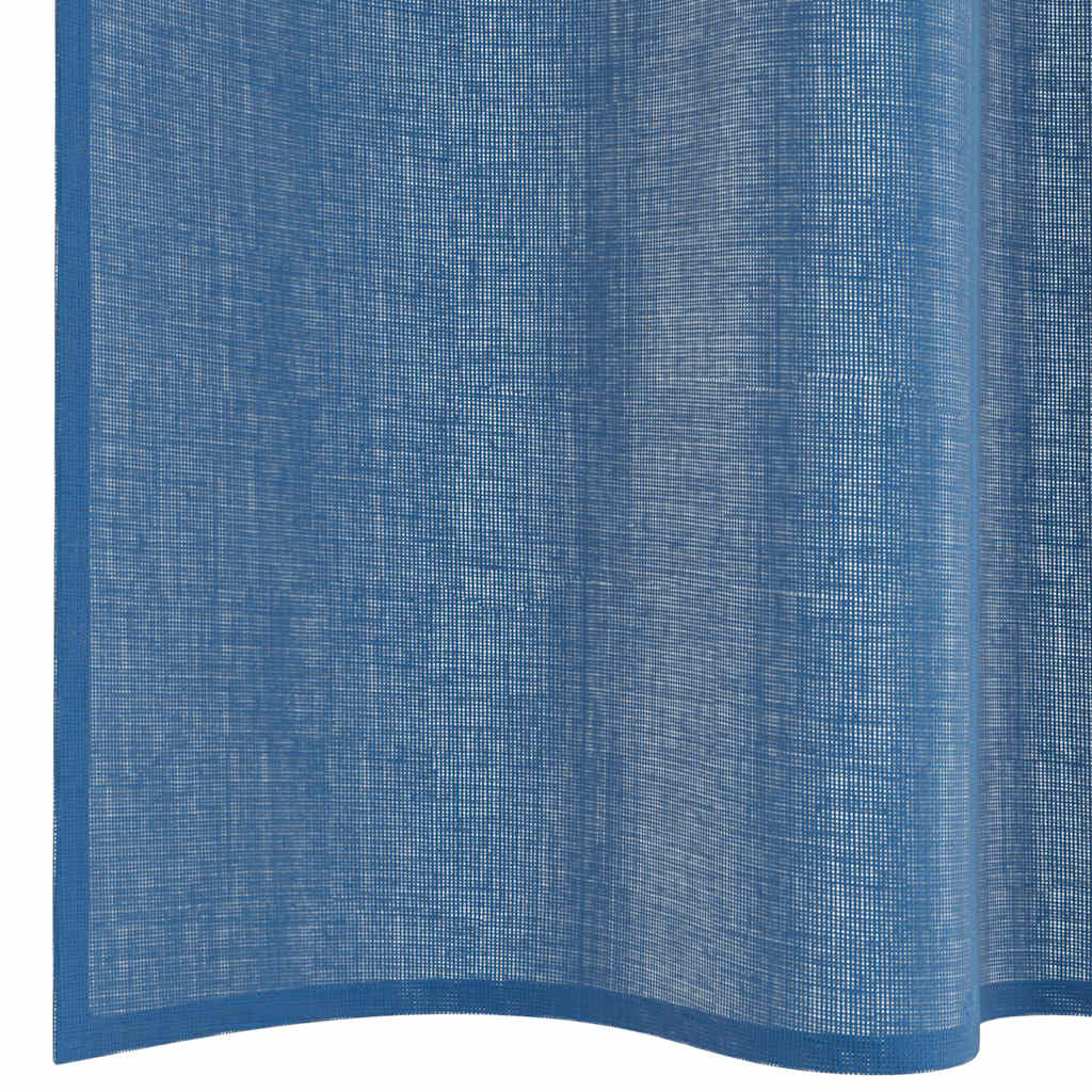 Voile Vorhänge mit Stangentaschen 2 Stk. Königsblau