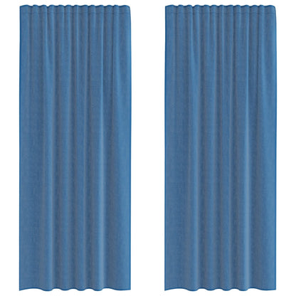 Voile Vorhänge mit Stangentaschen 2 Stk. Königsblau