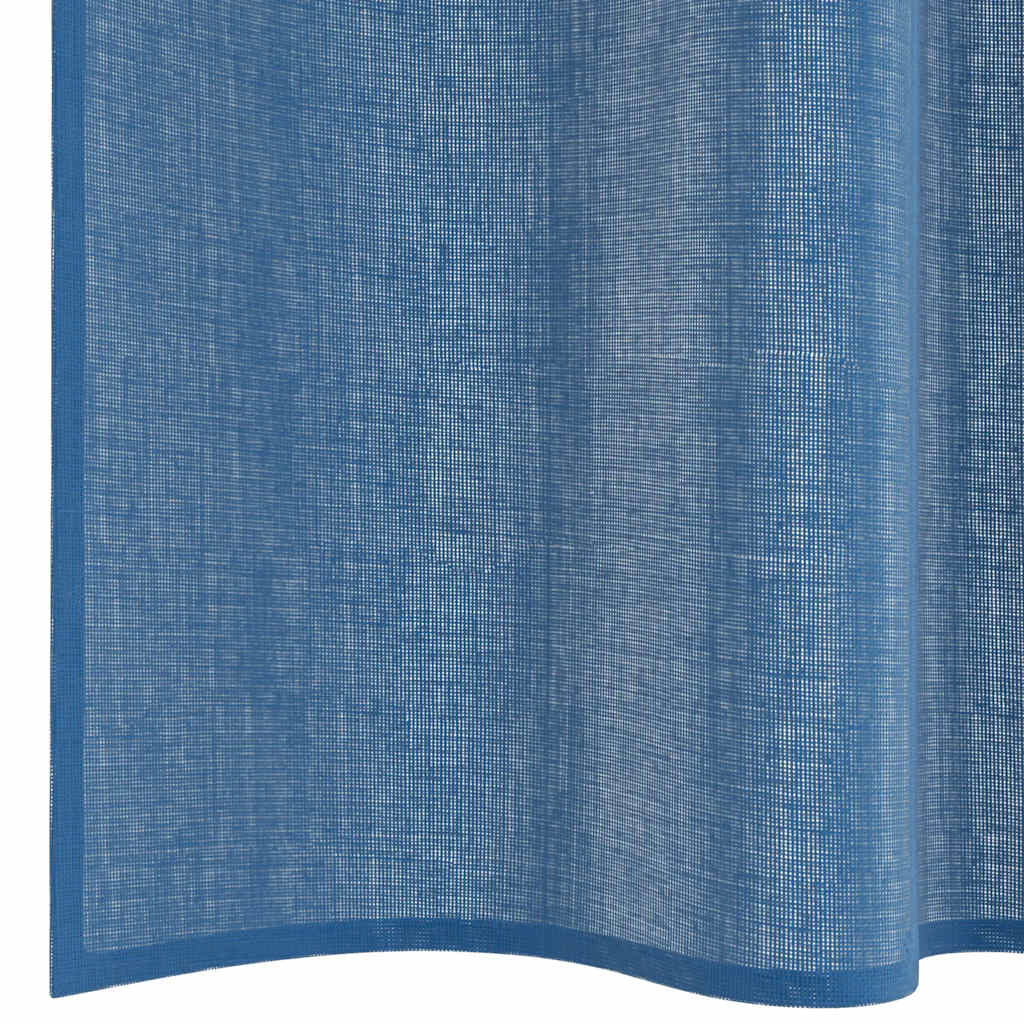 Voile Vorhänge mit Stangentaschen 2 Stk. Königsblau