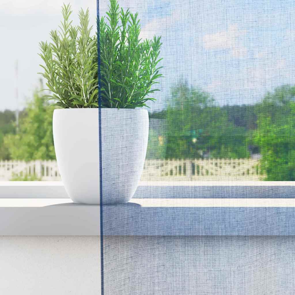 Voile Vorhänge mit Stangentaschen 2 Stk. Königsblau