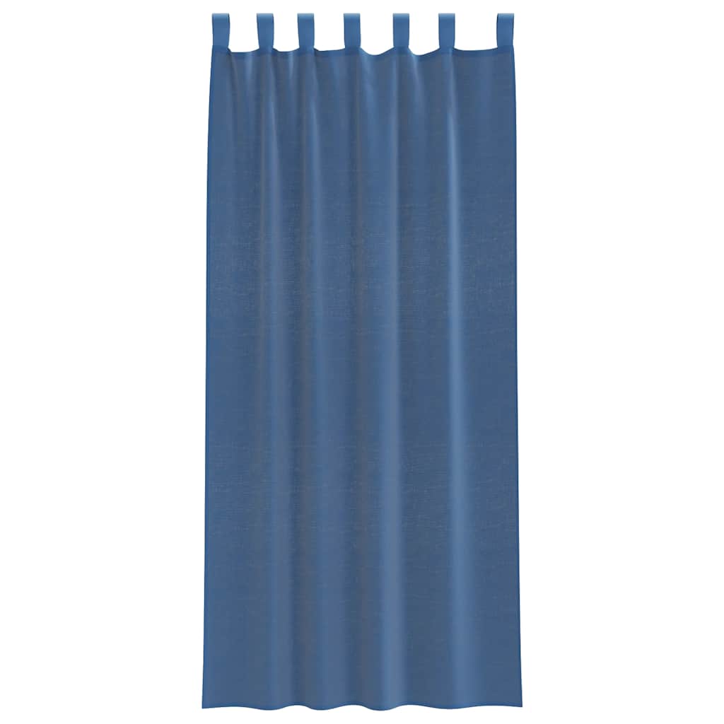 Voile Vorhänge mit Stangentaschen 2 Stk. Königsblau