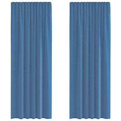 Voile Vorhänge mit Stangentaschen 2 Stk. Königsblau