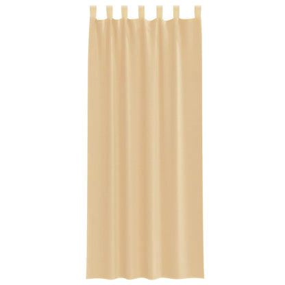 Voile Vorhänge mit Stangentaschen 2 Stk. Sandfarbe