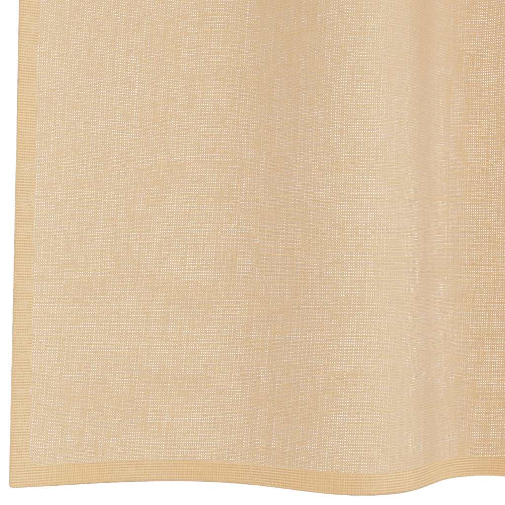 Voile Vorhänge mit Stangentaschen 2 Stk. Sandfarbe