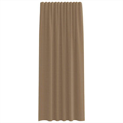 Voile Vorhänge mit Stangentaschen 2 Stk. Hellbraun