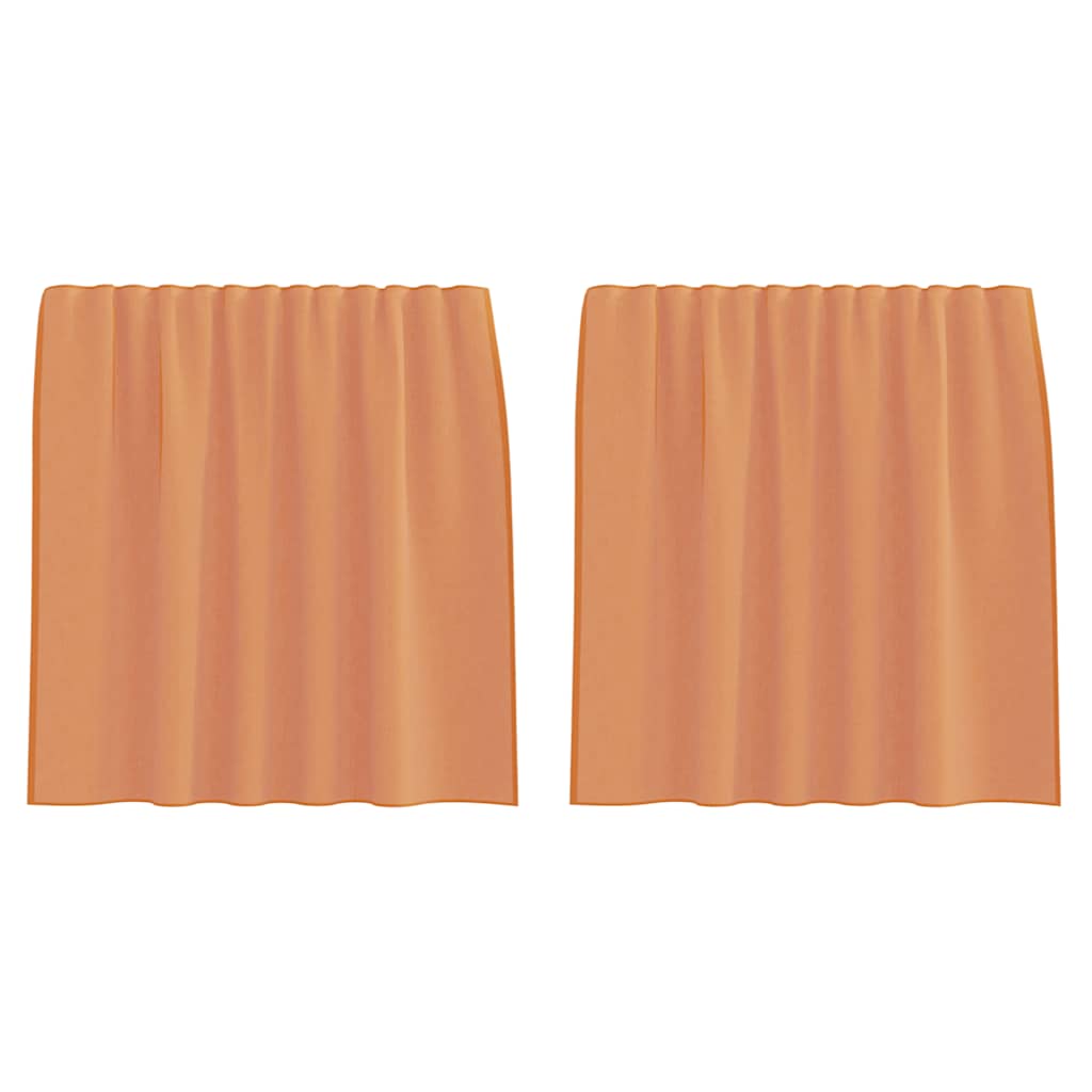 Voile Vorhänge mit Stangentaschen 2 Stk. Terrakotta