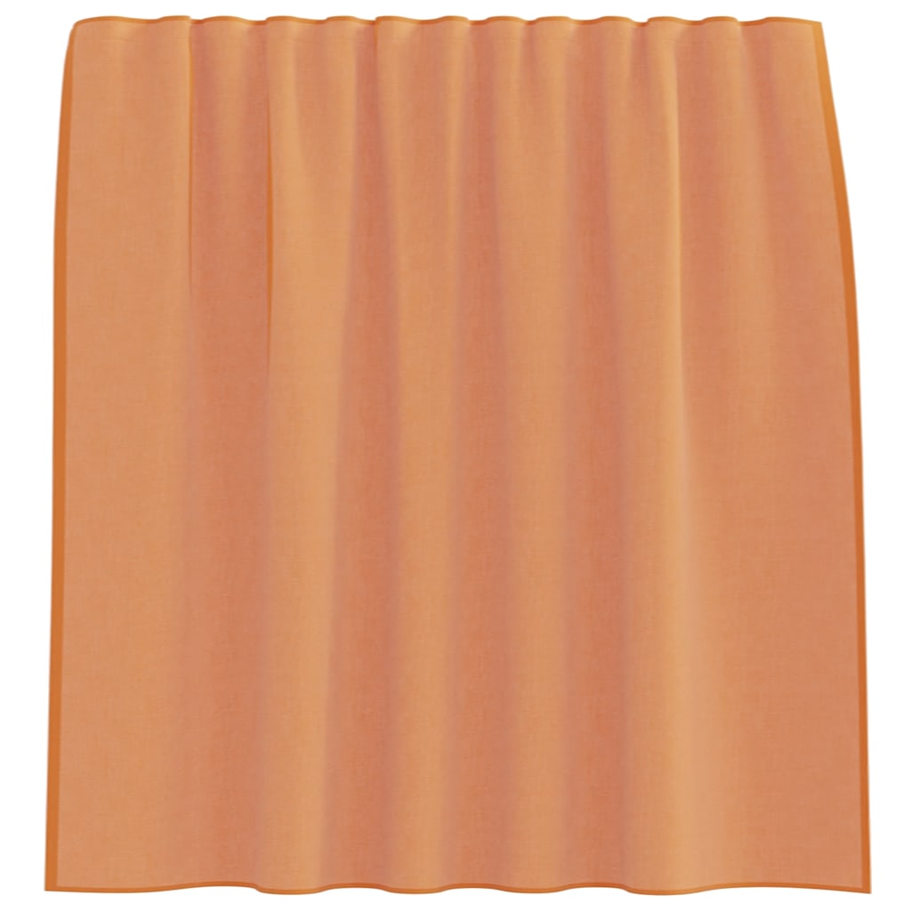 Voile Vorhänge mit Stangentaschen 2 Stk. Terrakotta