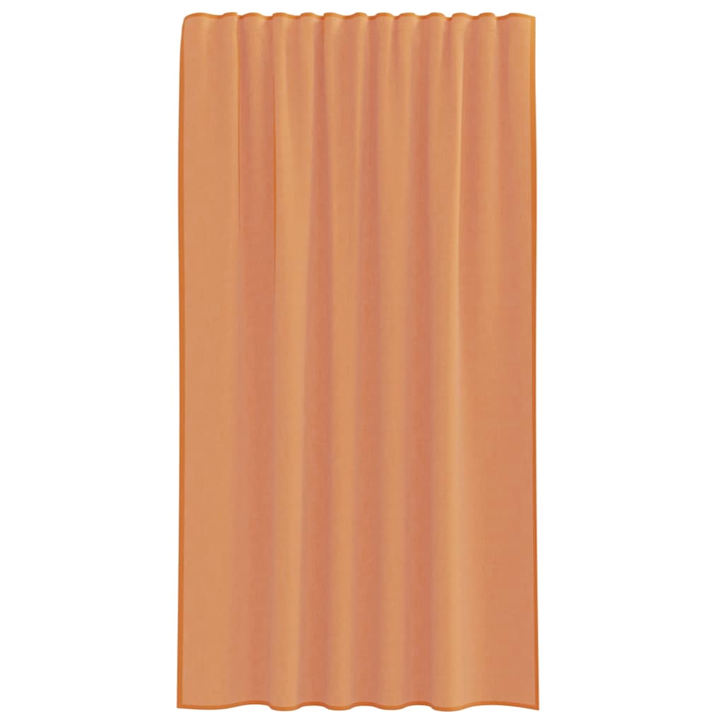 Voile Vorhänge mit Stangentaschen 2 Stk. Terrakotta