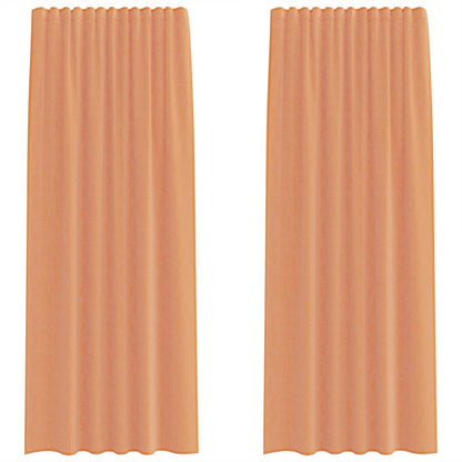 Voile Vorhänge mit Stangentaschen 2 Stk. Terrakotta