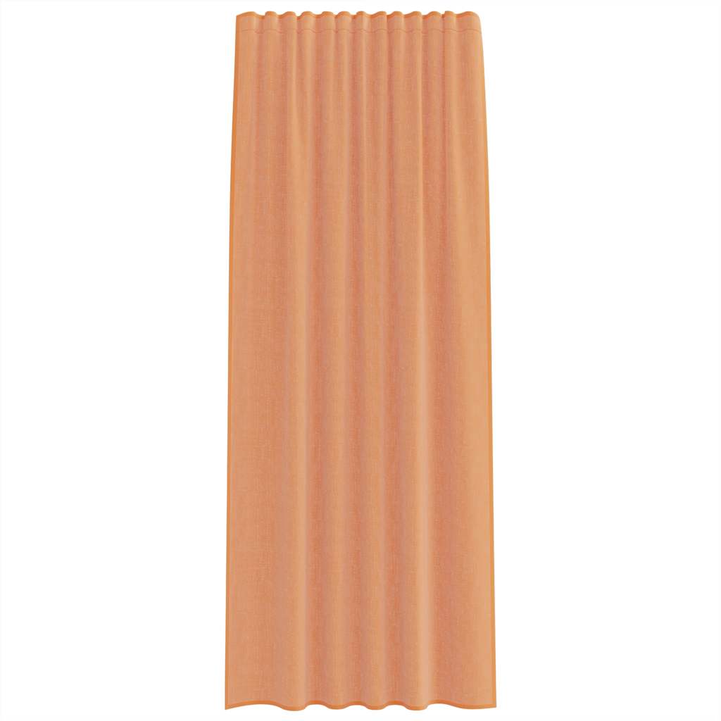 Voile Vorhänge mit Stangentaschen 2 Stk. Terrakotta