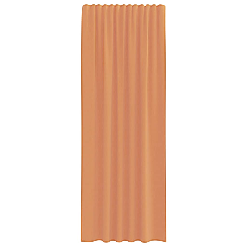 Voile Vorhänge mit Stangentaschen 2 Stk. Terrakotta