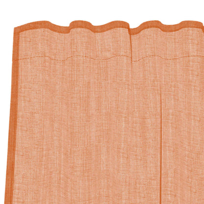 Voile Vorhänge mit Stangentaschen 2 Stk. Terrakotta