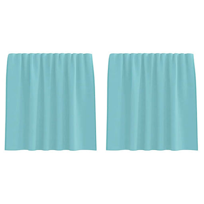 Voile Vorhänge mit Stangentaschen 2 Stk. Türkis