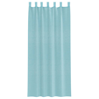 Voile Vorhänge mit Stangentaschen 2 Stk. Türkis