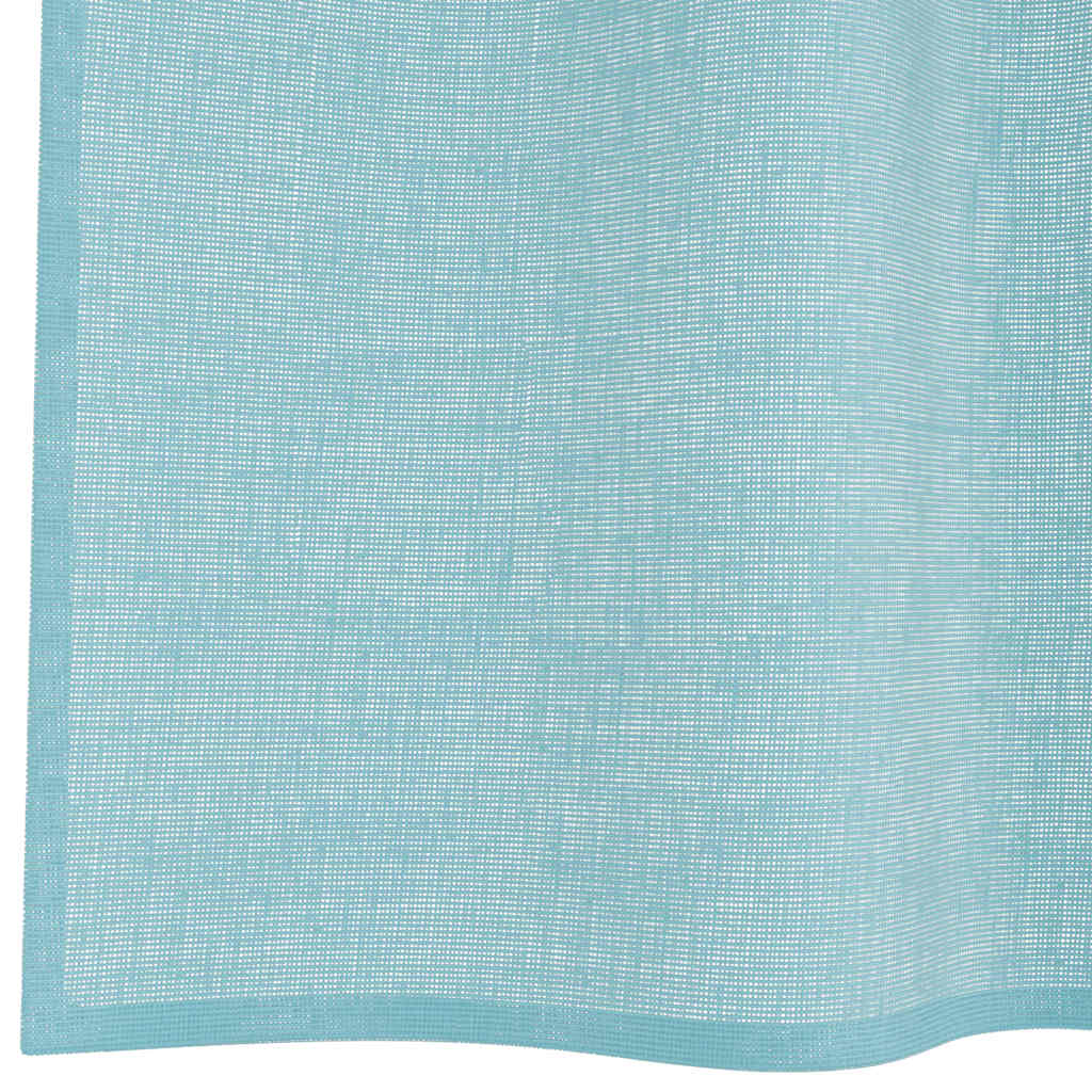 Voile Vorhänge mit Stangentaschen 2 Stk. Türkis