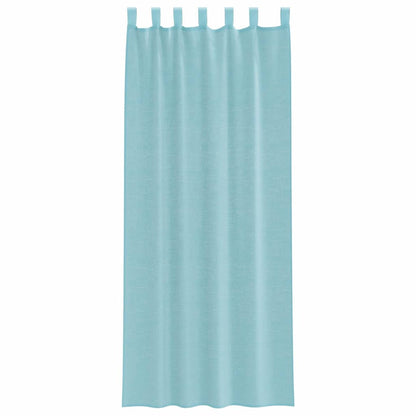 Voile Vorhänge mit Stangentaschen 2 Stk. Türkis