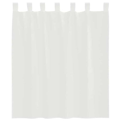 Voile Vorhänge mit Stangentaschen 2 Stk. Weiß