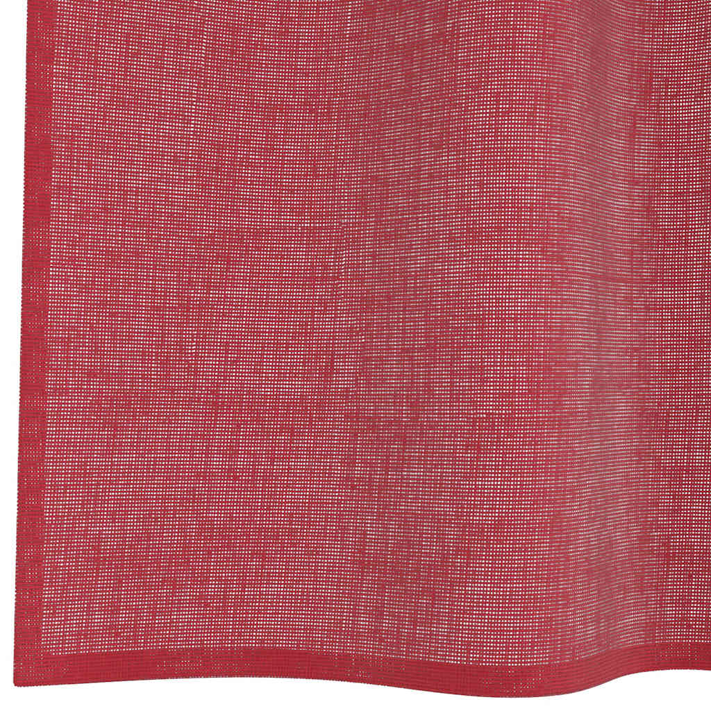 Voile Vorhänge mit Stangentaschen 2 Stk. Weinrot