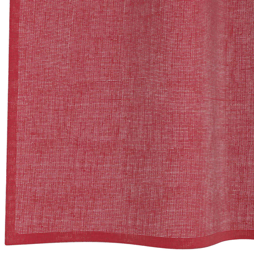 Voile Vorhänge mit Stangentaschen 2 Stk. Weinrot
