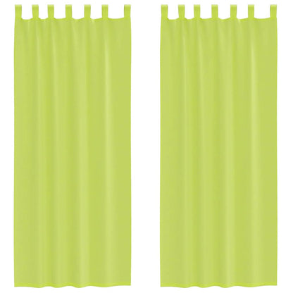 Voile Vorhänge mit Lasche 2 Stk. Apfelgrün