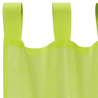 Voile Vorhänge mit Lasche 2 Stk. Apfelgrün