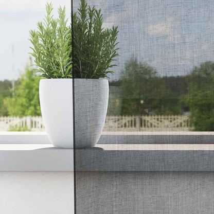 Voile Vorhänge mit Lasche 2 Stk. Schwarz