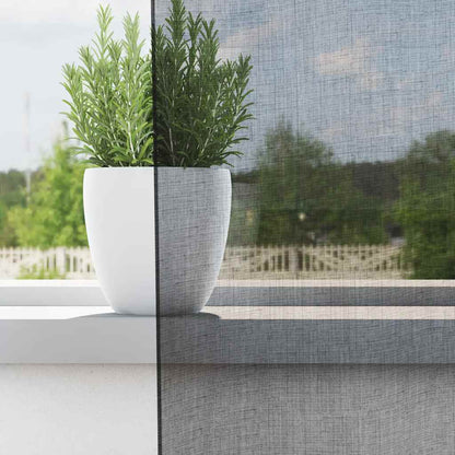 Voile Vorhänge mit Lasche 2 Stk. Schwarz