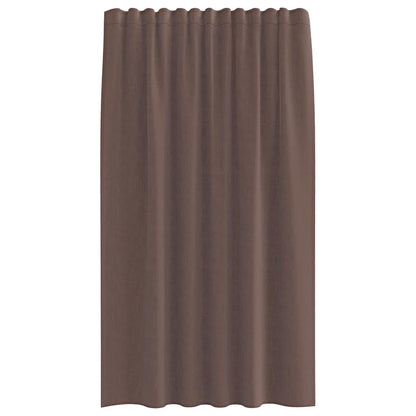 Voile Vorhänge mit Lasche 2 Stk. Braun