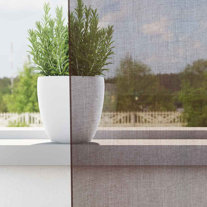 Voile Vorhänge mit Lasche 2 Stk. Braun