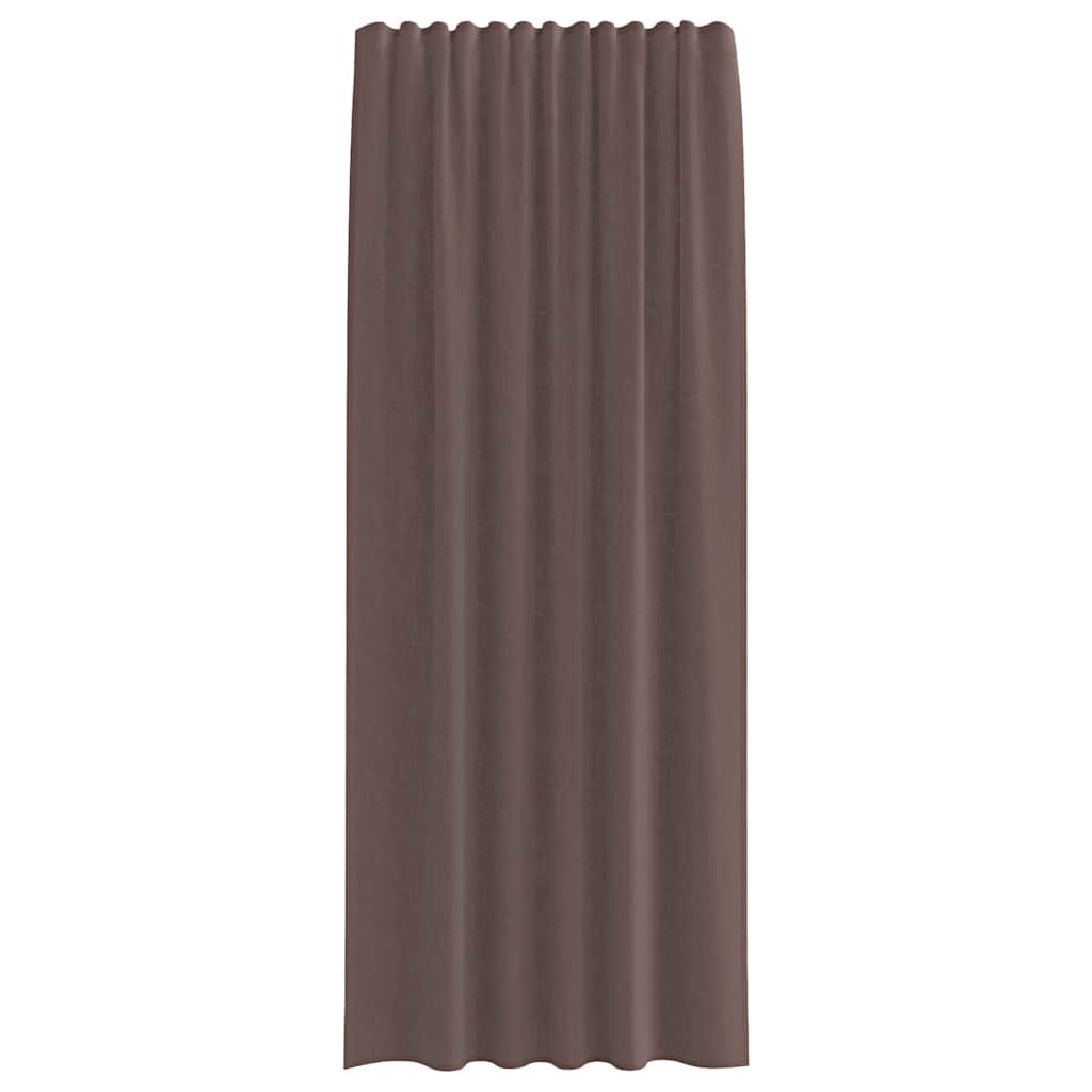 Voile Vorhänge mit Lasche 2 Stk. Braun