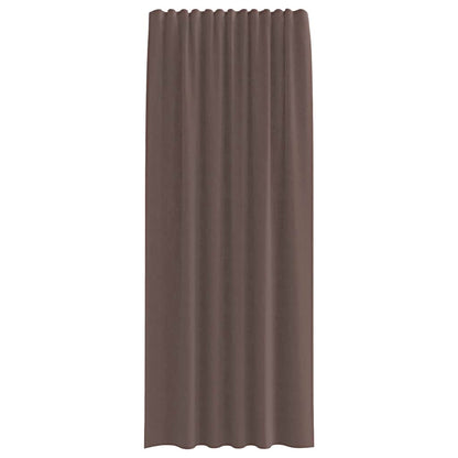Voile Vorhänge mit Lasche 2 Stk. Braun