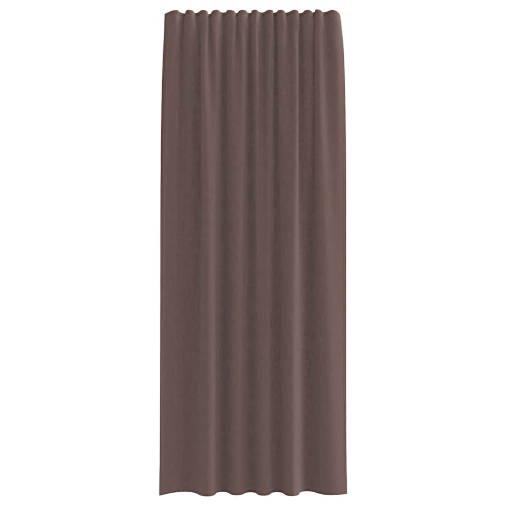 Voile Vorhänge mit Lasche 2 Stk. Braun