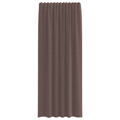 Voile Vorhänge mit Lasche 2 Stk. Braun