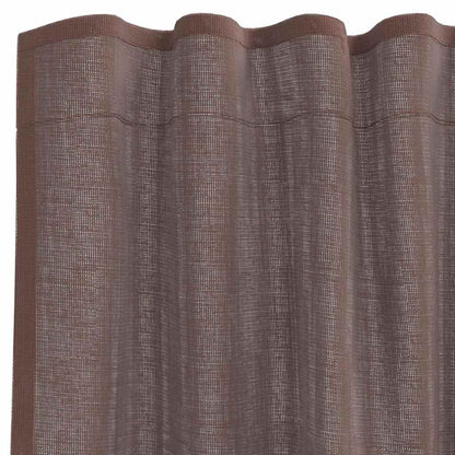 Voile Vorhänge mit Lasche 2 Stk. Braun