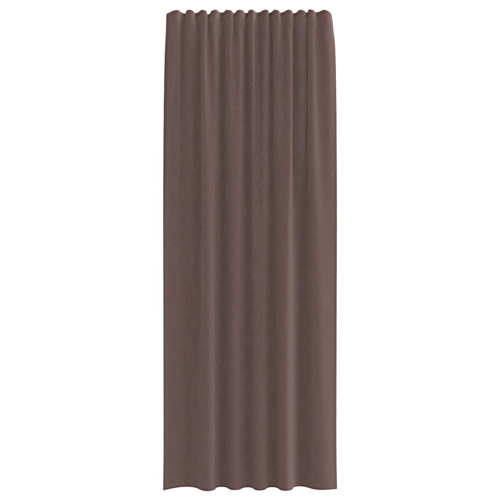 Voile Vorhänge mit Lasche 2 Stk. Braun