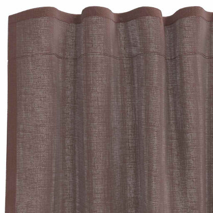 Voile Vorhänge mit Lasche 2 Stk. Braun