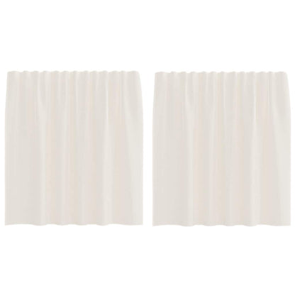 Voile Vorhänge mit Lasche 2 Stk. Creme