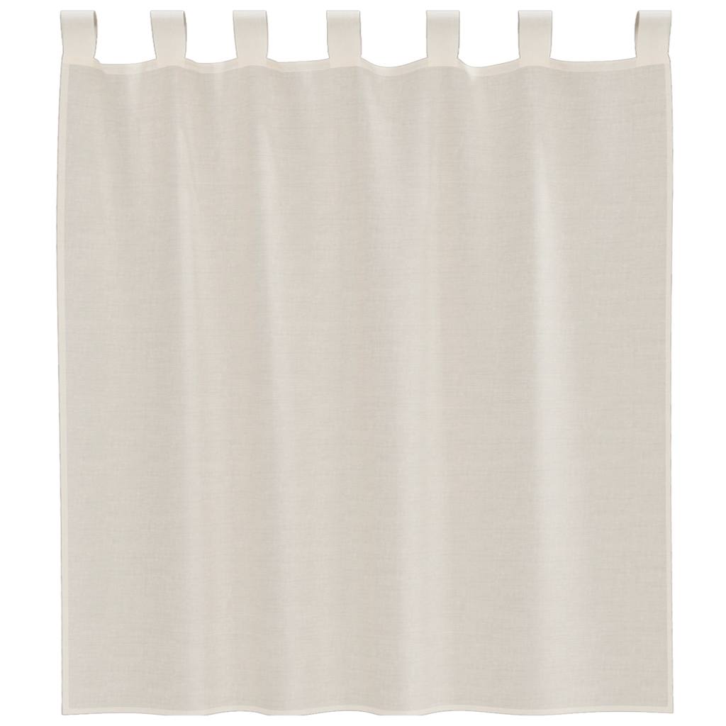 Voile Vorhänge mit Lasche 2 Stk. Creme
