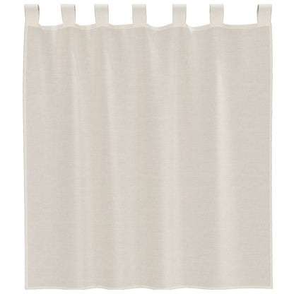 Voile Vorhänge mit Lasche 2 Stk. Creme