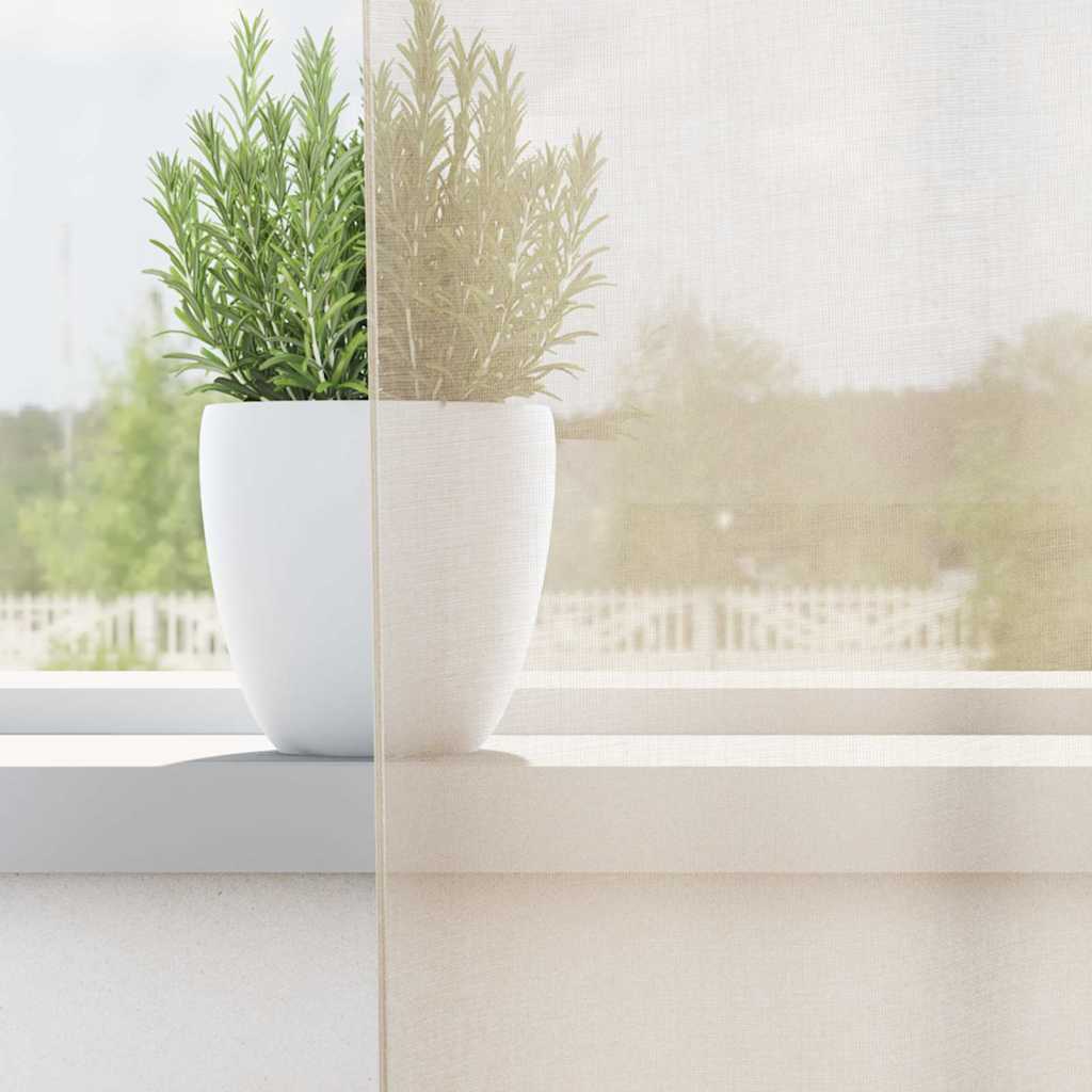 Voile Vorhänge mit Lasche 2 Stk. Creme